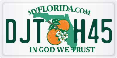 FL license plate DJTH45
