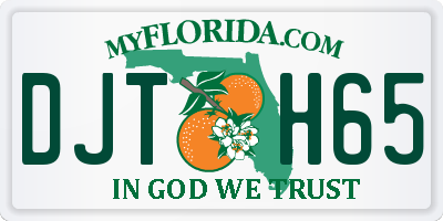 FL license plate DJTH65
