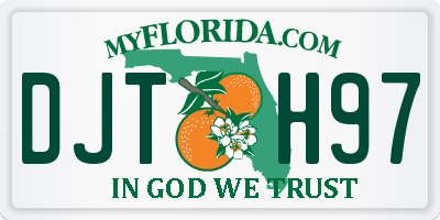 FL license plate DJTH97