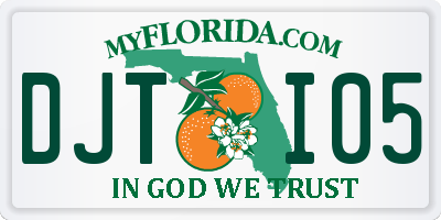 FL license plate DJTI05