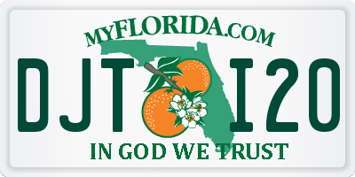 FL license plate DJTI20