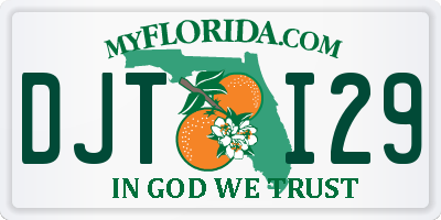 FL license plate DJTI29