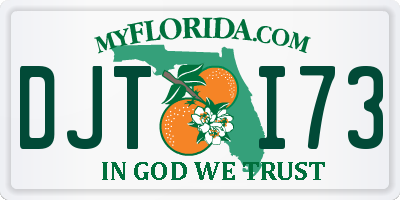 FL license plate DJTI73