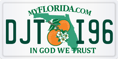 FL license plate DJTI96