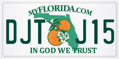 FL license plate DJTJ15