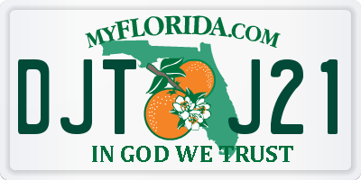 FL license plate DJTJ21
