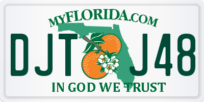 FL license plate DJTJ48