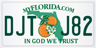 FL license plate DJTJ82