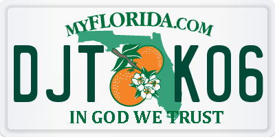 FL license plate DJTK06