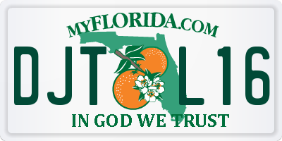 FL license plate DJTL16
