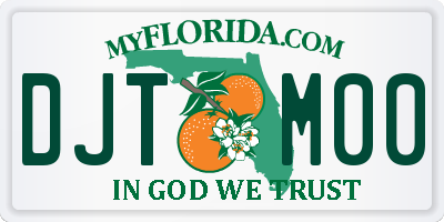 FL license plate DJTM00
