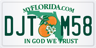 FL license plate DJTM58