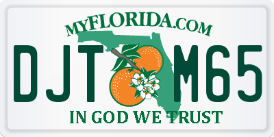 FL license plate DJTM65