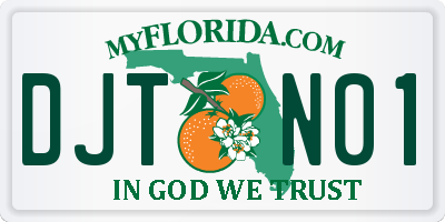 FL license plate DJTN01