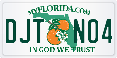 FL license plate DJTN04