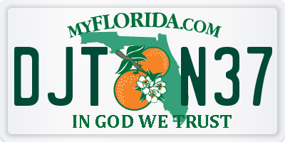 FL license plate DJTN37