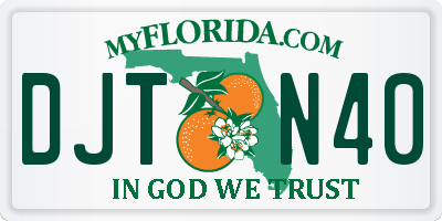 FL license plate DJTN40
