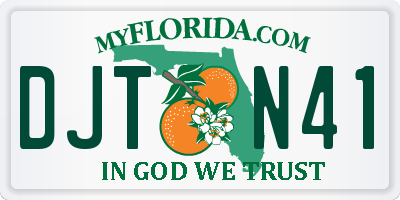FL license plate DJTN41
