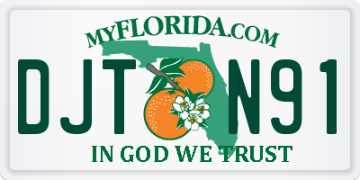 FL license plate DJTN91