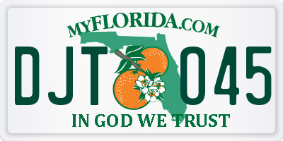 FL license plate DJTO45