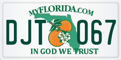 FL license plate DJTO67