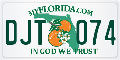 FL license plate DJTO74