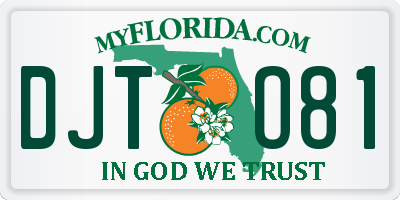 FL license plate DJTO81