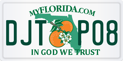 FL license plate DJTP08