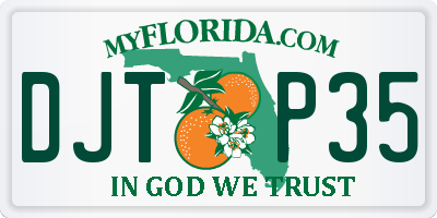 FL license plate DJTP35