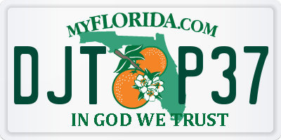 FL license plate DJTP37