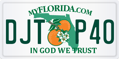 FL license plate DJTP40