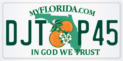 FL license plate DJTP45