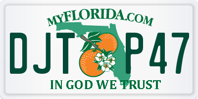 FL license plate DJTP47