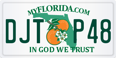 FL license plate DJTP48