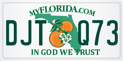 FL license plate DJTQ73