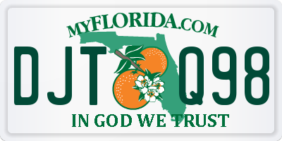 FL license plate DJTQ98