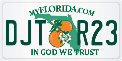 FL license plate DJTR23