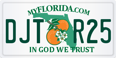 FL license plate DJTR25