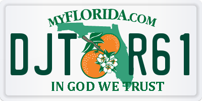 FL license plate DJTR61