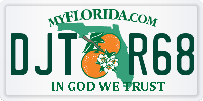 FL license plate DJTR68
