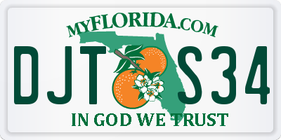 FL license plate DJTS34