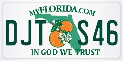 FL license plate DJTS46