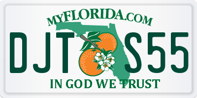 FL license plate DJTS55