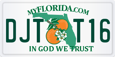 FL license plate DJTT16