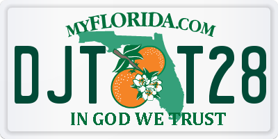 FL license plate DJTT28