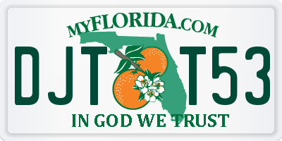 FL license plate DJTT53