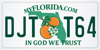FL license plate DJTT64