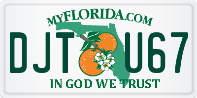 FL license plate DJTU67