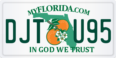 FL license plate DJTU95