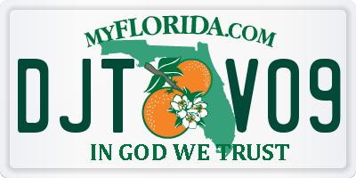 FL license plate DJTV09